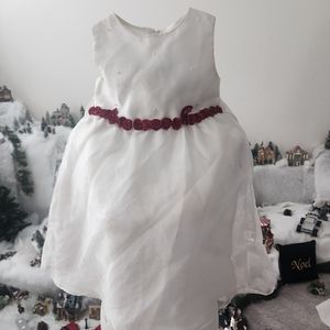 White and red 4T dress